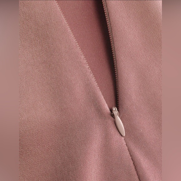 Solid Cowl Neck Slit Midi Dress - Picture 4 of 7